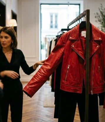 Cette veste en cuir rouge Mango à 79,99€ frôle déjà la rupture de stock