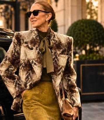 Céline Dion relance la mode des carreaux avec sa veste Saint Laurent à 4200 €