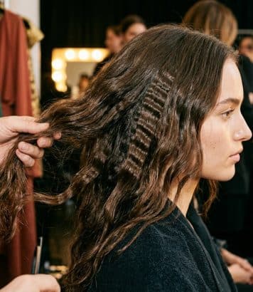This '80s crimper just made a comeback on the wavy hair looks at Siriano's runway