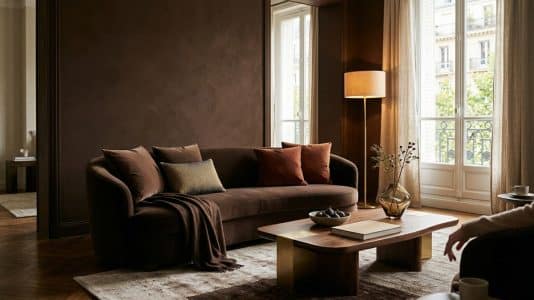 Interior designers are ditching sage green for this cocooning chocolate brown in 2026