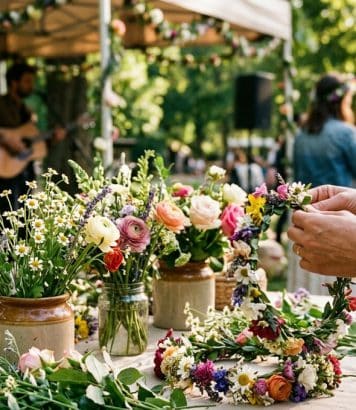 Square des Épinettes, concerts et couronnes de fleurs pour la Fête des Jardins 2026