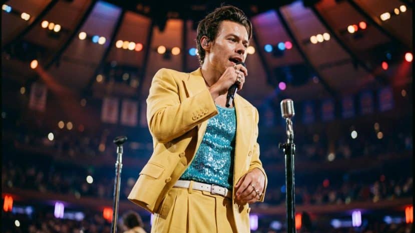 ParisSelectBook - Harry Styles en Calvin Klein custom au Madison Square Garden