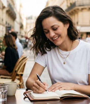 Marion Cotillard en T-shirt blanc Chanel signe le chic à la française absolu
