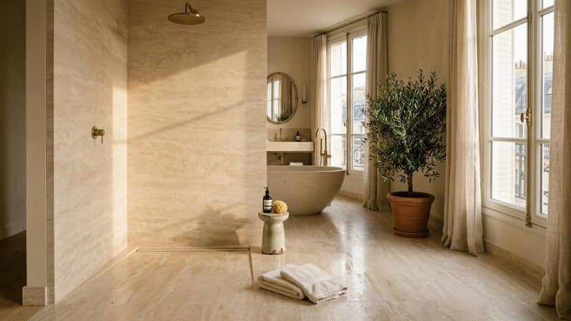 ParisSelectBook - La douche sans paroi s'installe dans les salles de bains 2026 pour un effet spa entre 1 000 et 4 000 €
