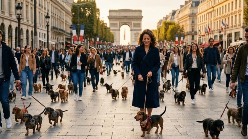 ParisSelectBook - Des centaines de teckels envahissent les Champs-Élysées ce dimanche pour la Paris Sausage Walk 2026