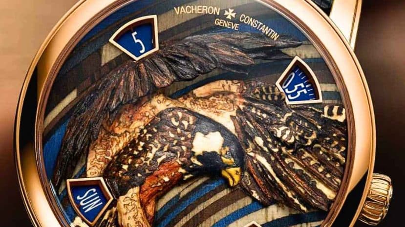 Douze essences de bois sur un cadran Vacheron Constantin sculptés en 3 mm