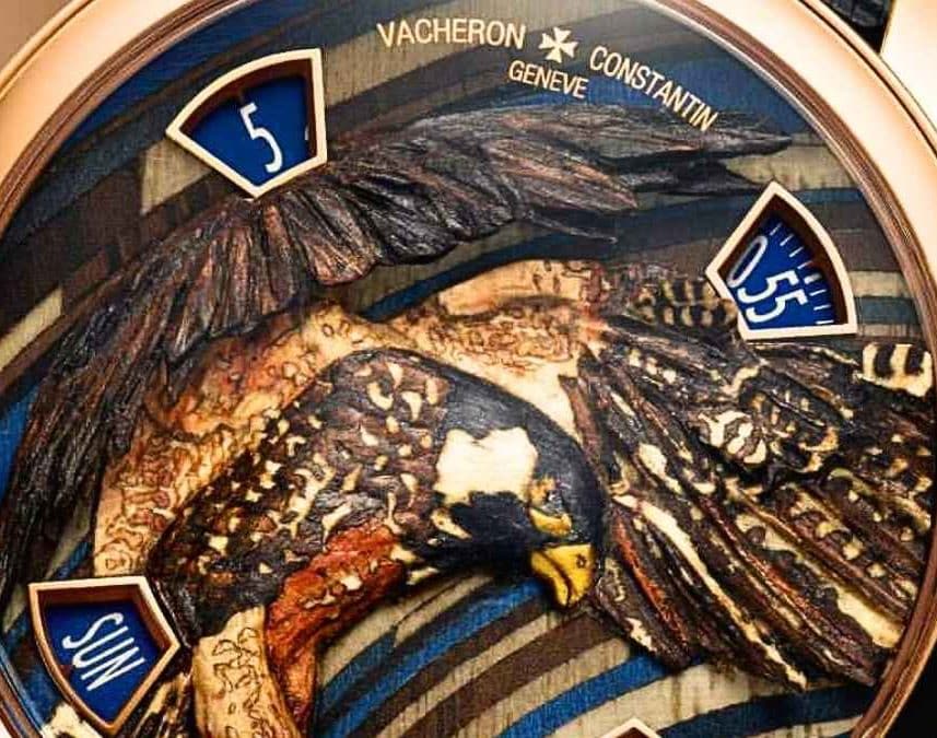 Douze essences de bois sur un cadran Vacheron Constantin sculptés en 3 mm