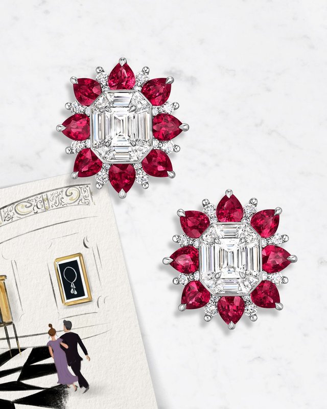 Le sol en marbre de Harry Winston devient une parure de rubis