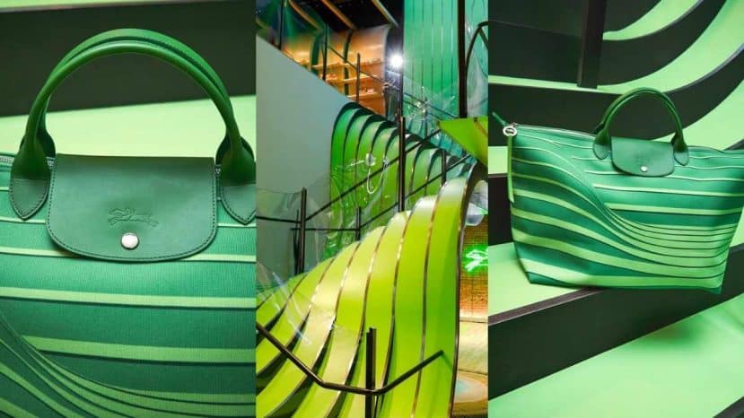 Longchamp transforme son escalier de SoHo en motif de sac