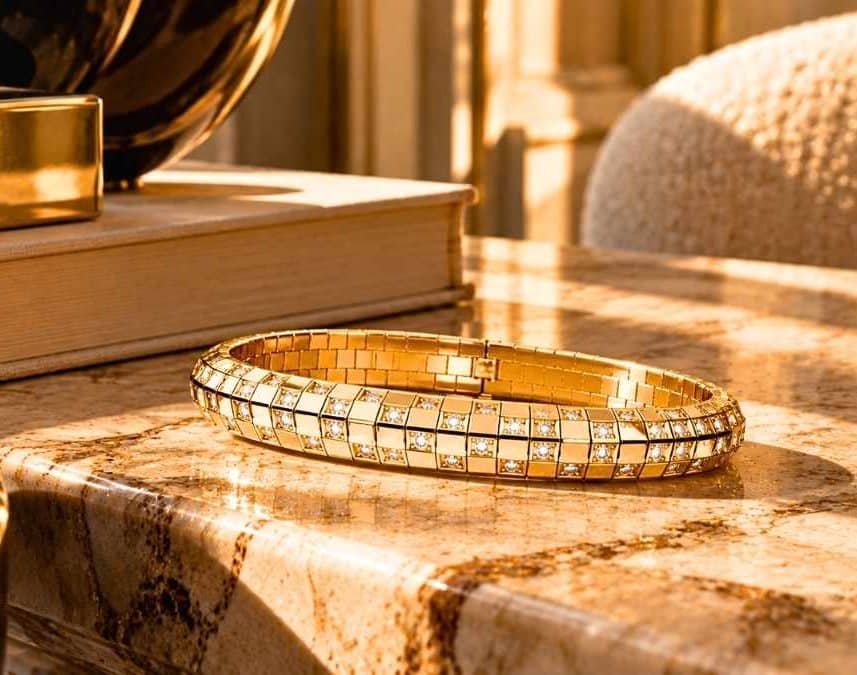 Louis Vuitton Joaillerie enrichit sa collection Damier de 8 nouvelles pièces unisexes en or et diamants