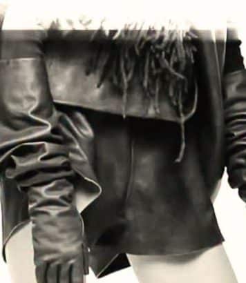 Rick Owens associe cuir brut et soie brodée main pour l'hiver
