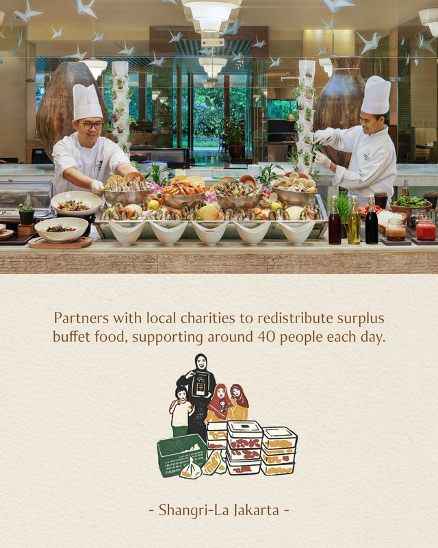 Shangri-La transforme ses restes de buffet en engrais et repas solidaires