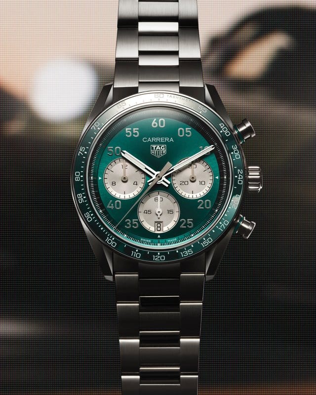 TAG Heuer Carrera en vert ou bleu, 80 heures d'élan