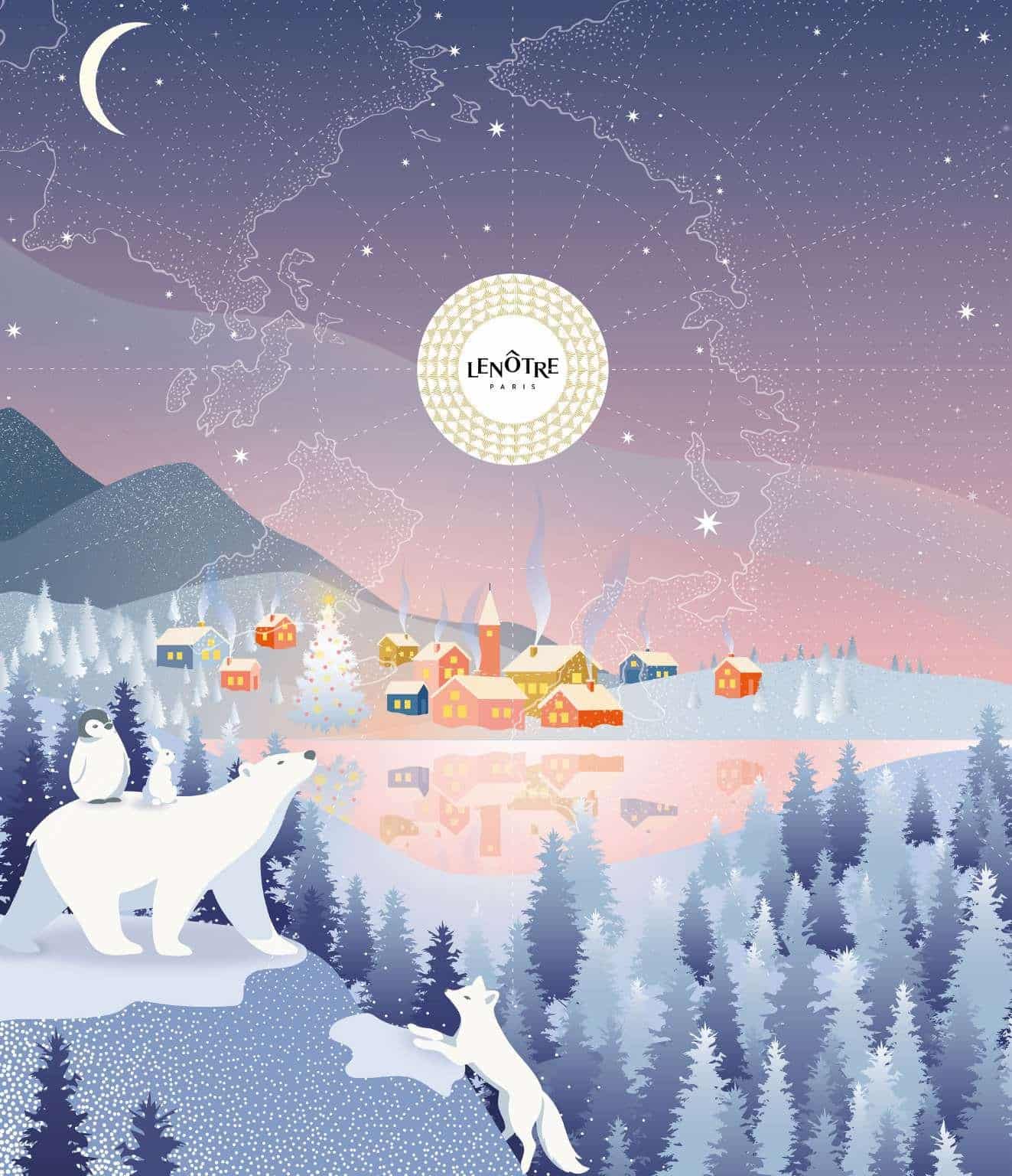 Lenôtre dévoile sa collection de Noël Sous la Voie Lactée avec une bûche signature à 190 euros