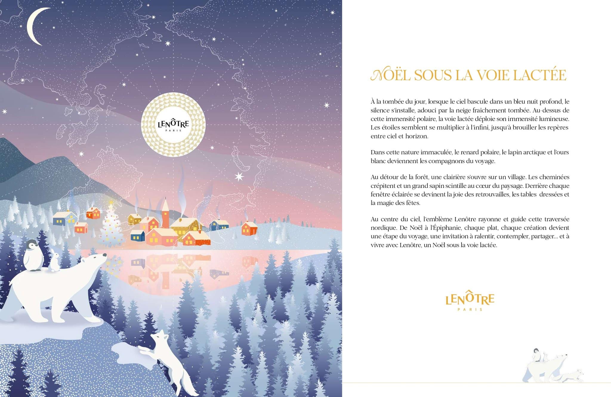 Lenôtre dévoile sa collection de Noël Sous la Voie Lactée avec une bûche signature à 190 euros