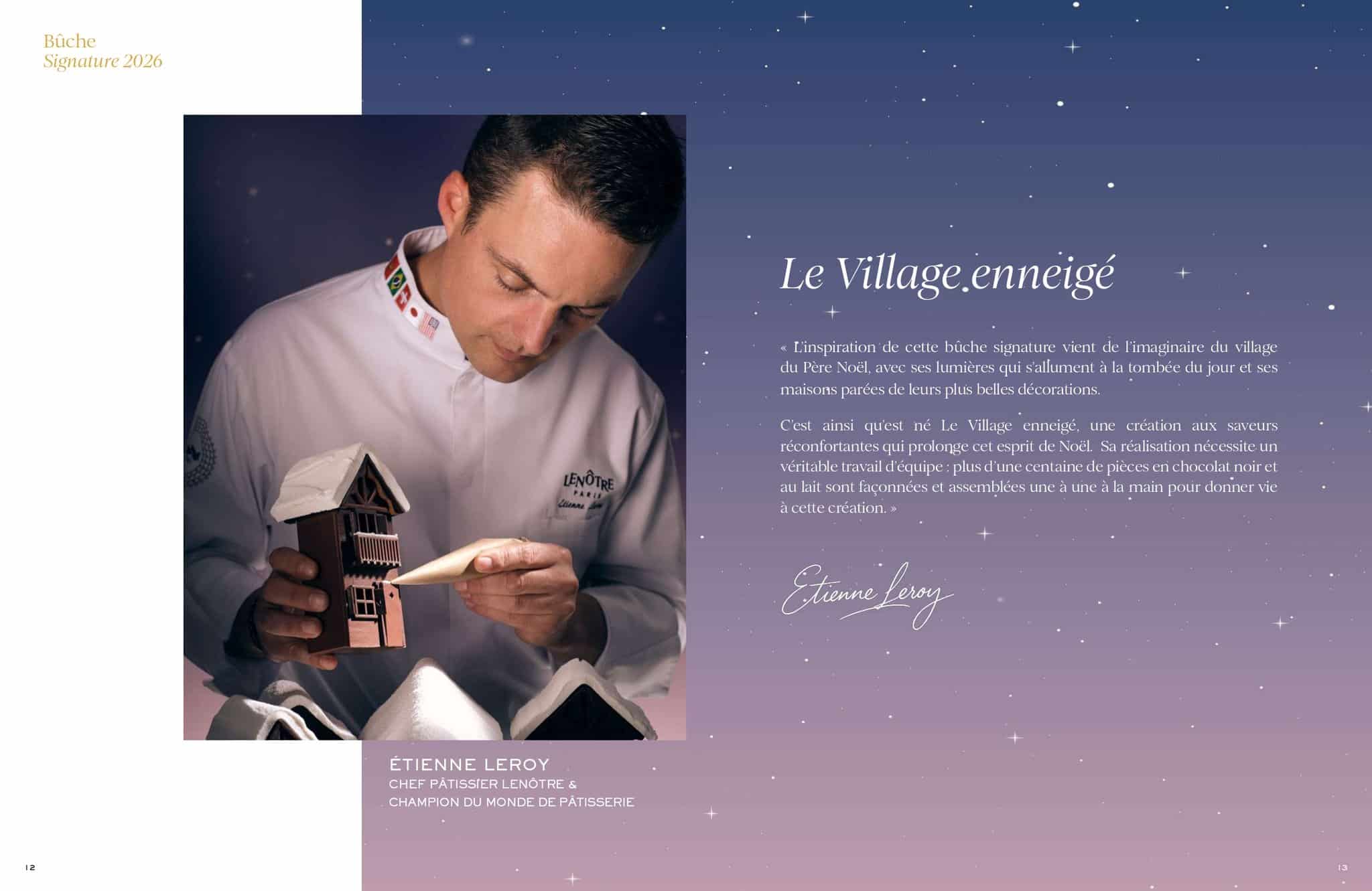 Lenôtre dévoile sa collection de Noël Sous la Voie Lactée avec une bûche signature à 190 euros