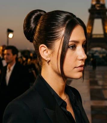 ParisSelectBook - Adèle Exarchopoulos adopte la coiffure la plus chic de l'automne au défilé Saint Laurent