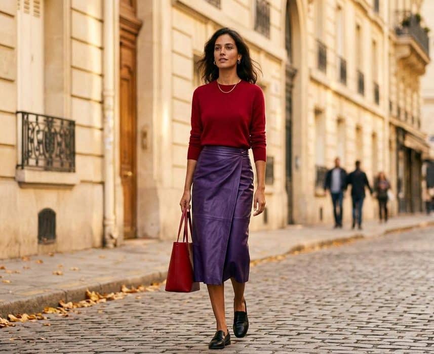 ParisSelectBook - La jupe Zara x John Galliano en cuir violet à 359€ est l'investissement mode de cet automne