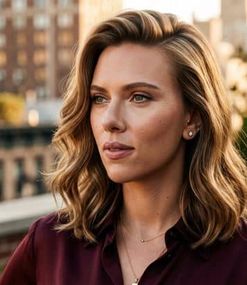 ParisSelectBook - Une coupe de cheveux au carré clavicule fait gagner plusieurs centimètres à Scarlett Johansson
