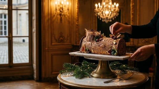 ParisSelectBook - Bûches de Noël 2026 des palaces de Paris : 17 créations de 90 à 290 €, chefs et dates de commande