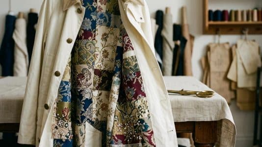 ParisSelectBook - Erdem et Barbour transforment des chutes en doublure couture