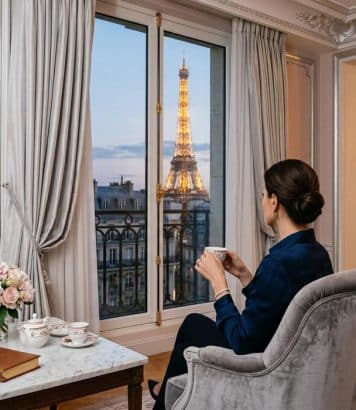 ParisSelectBook - Plaza Athénée célèbre la couture dans une suite face à la Tour Eiffel