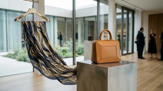 ParisSelectBook - Soieries fluides et cuir géométrique, le grand écart de Louis Vuitton