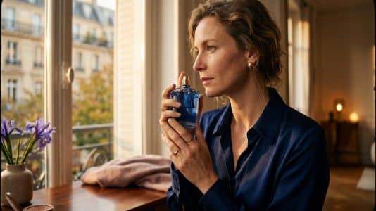 ParisSelectBook - Poudree, veloutee, inoubliable : la fragrance Guerlain L'Heure Bleue revisitee que les amatrices de luxe s'arrachent
