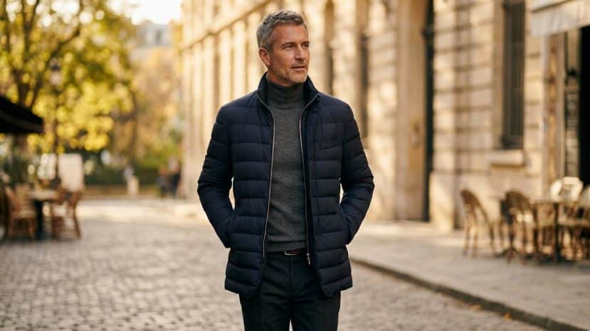 ParisSelectBook - La doudoune homme que le luxe a transformée en pièce de tailleur pour affronter l'hiver parisien