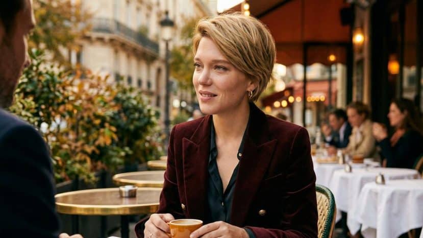ParisSelectBook - Léa Seydoux ose le carré parisien très court et prouve qu'il redessine un visage en quelques centimètres