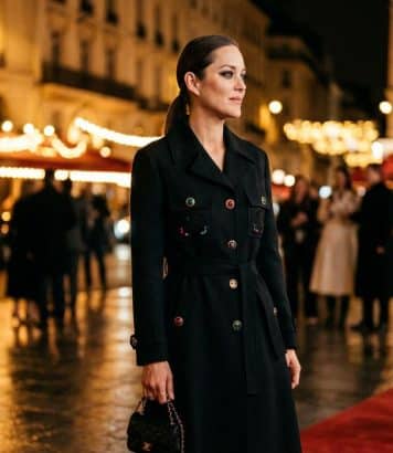 ParisSelectBook - Marion Cotillard en trench brodé Chanel à l'avant-première de Karma signe le retour de la pièce maîtresse de l'automne