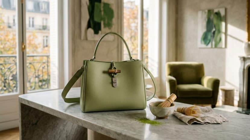 ParisSelectBook - Le sac Le Smart de Longchamp passe au vert Matcha cet hiver