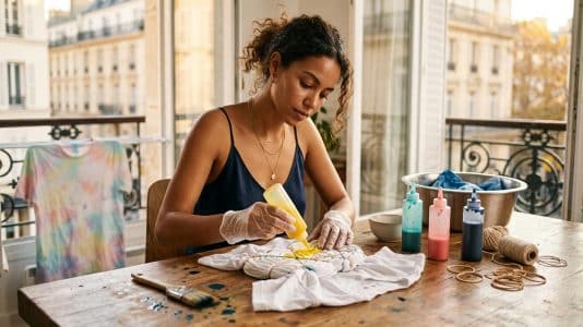 ParisSelectBook - Faire un tie and dye à la maison en 2026 : colorant alimentaire, javel ou peinture, quelle méthode choisir ?