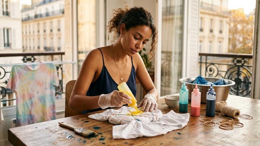 ParisSelectBook - Faire un tie and dye à la maison en 2026 : colorant alimentaire, javel ou peinture, quelle méthode choisir ?