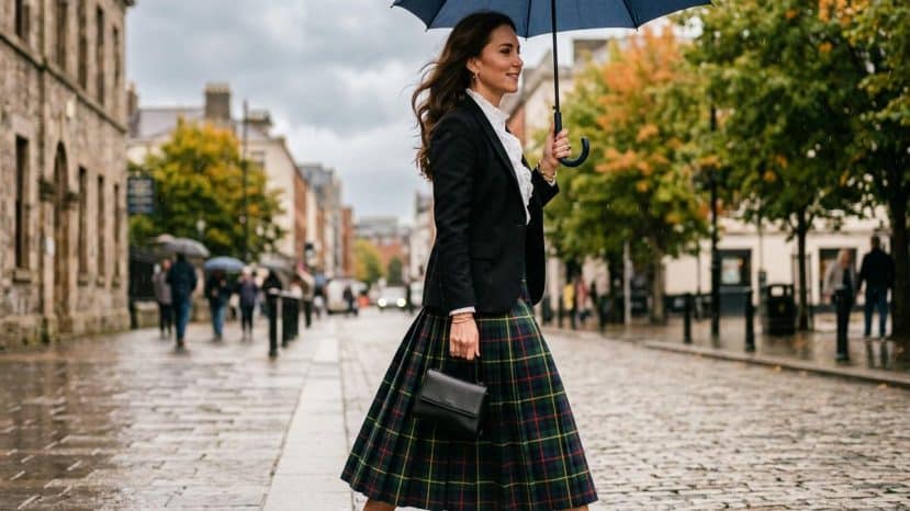 ParisSelectBook - La jupe tartan portée par Kate Middleton à Belfast prouve que ce motif classique domine l'automne 2026