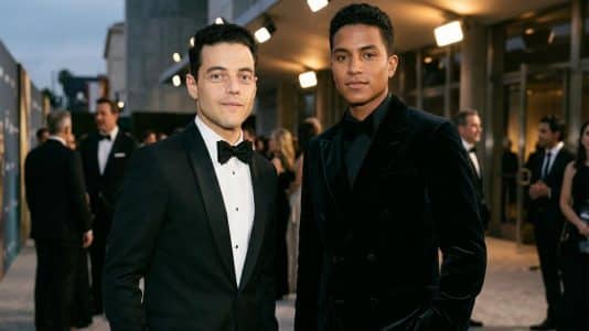 ParisSelectBook - Rami Malek et Jaafar Jackson en smoking Giorgio Armani au gala