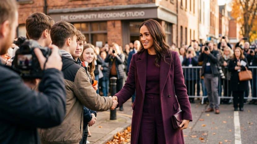 ParisSelectBook - Le manteau aubergine de Meghan Markle prouve que la couleur noire est dépassée cet automne 2026