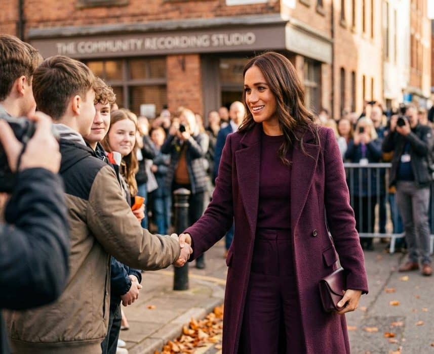 ParisSelectBook - Le manteau aubergine de Meghan Markle prouve que la couleur noire est dépassée cet automne 2026