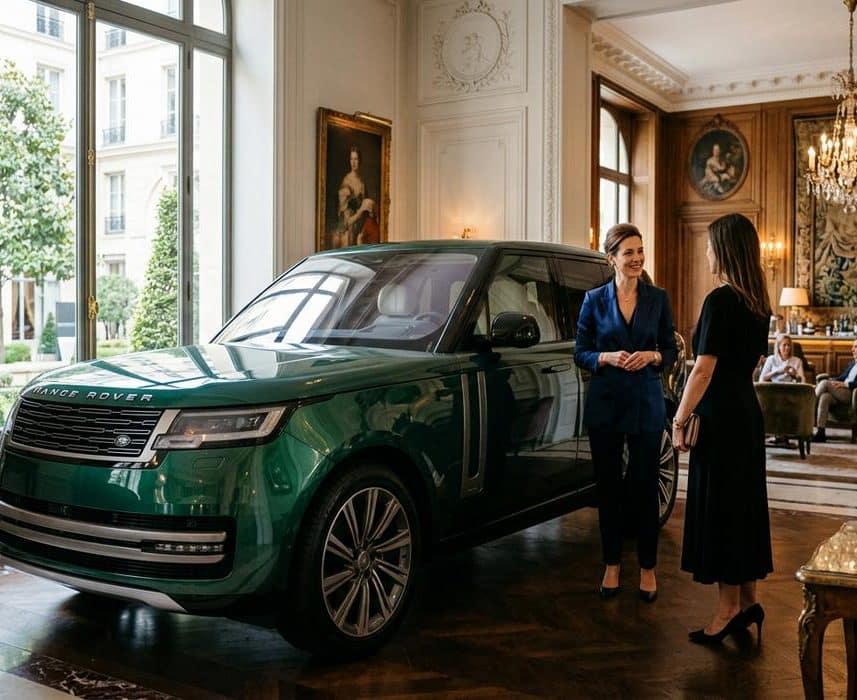 ParisSelectBook - Le Royal Monceau expose le nouveau Range Rover Electric dans ses salons
