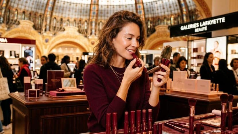 ParisSelectBook - Elles s'arrachent le stick 3 en 1 bordeaux à 42€ de Bang Bang Cosmetics, en pop-up aux Galeries Lafayette Haussmann