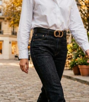 ParisSelectBook - Elles la portent sur un jean brut ou une chemise blanche, cette ceinture Dior à 890€ signée Jonathan Anderson devient l'obsession de l'automne