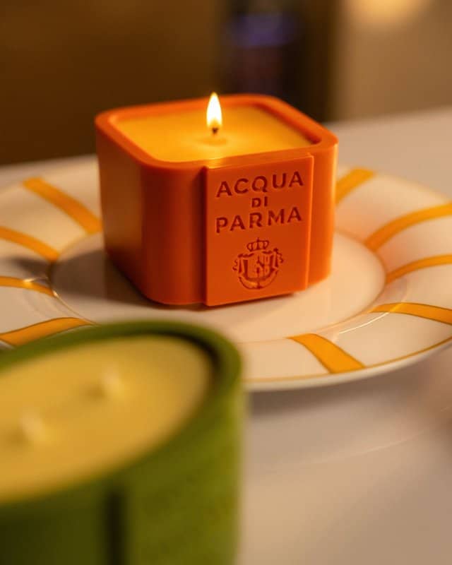 Acqua di Parma sculpte un tiramisu en bougie pour ses 110 ans
