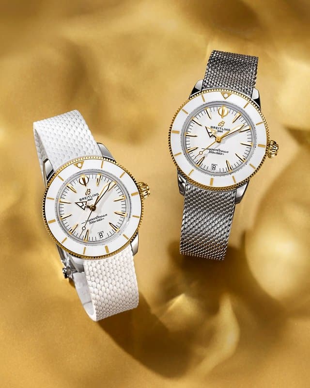 Breitling troque l'or rouge pour l'or jaune sur sa Superocean Heritage