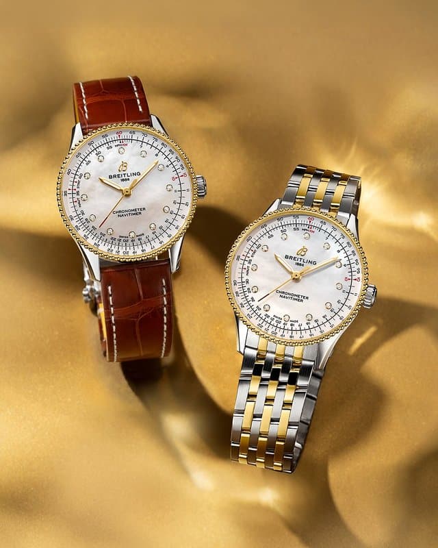 La Navitimer Breitling s'offre nacre et diamants pour elle