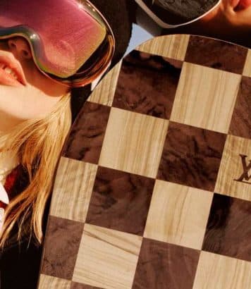 ParisSelectBook - Louis Vuitton mêle shearling et snowboard Damier pour la montagne