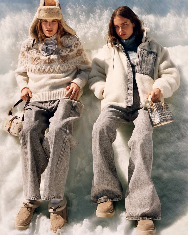 Louis Vuitton transforme l'après-ski en séduction de tweed et shearling