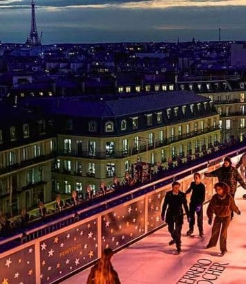 Sur les toits de Paris, la patinoire du Printemps Haussmann ouvre dès le 7 novembre pour Noël 2026