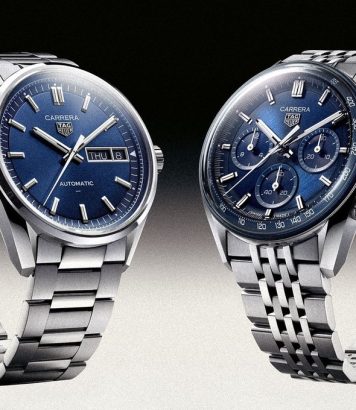 ParisSelectBook - TAG Heuer Carrera joue le bleu en deux montres aux cadrans en relief