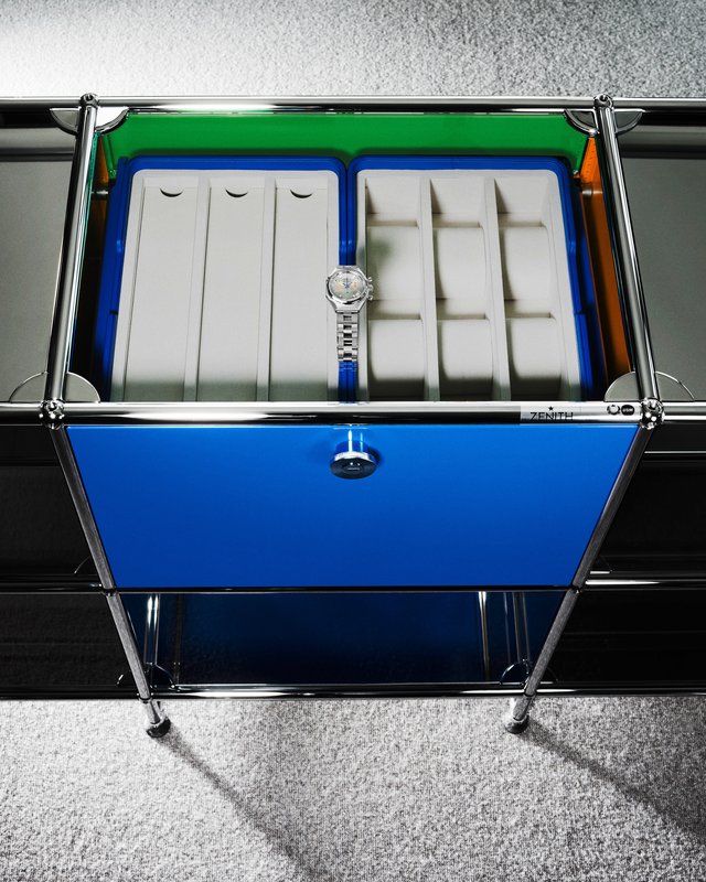 Zenith et USM réunissent quatre couleurs sur un cadran miroir unique